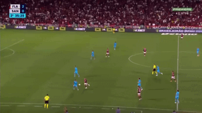 Gol Bruno Henrique em Flamengo x Santos