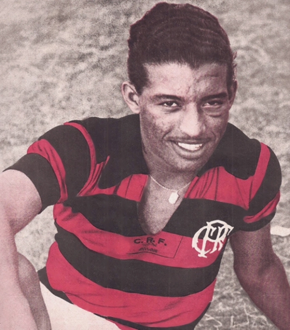 Zizinho com a camisa do Flamengo
